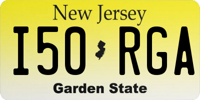 NJ license plate I50RGA