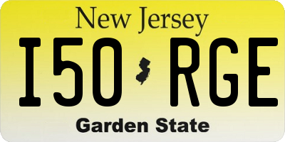 NJ license plate I50RGE
