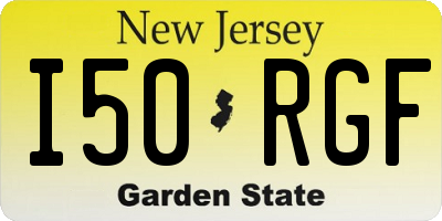 NJ license plate I50RGF