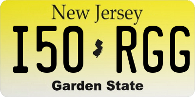 NJ license plate I50RGG