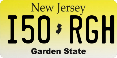 NJ license plate I50RGH