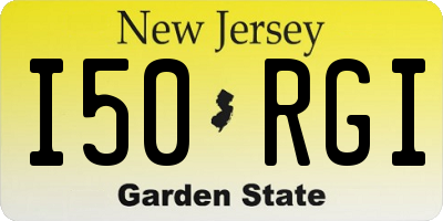 NJ license plate I50RGI