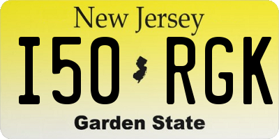 NJ license plate I50RGK