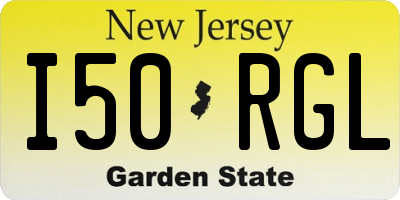 NJ license plate I50RGL