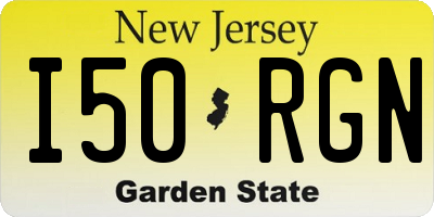 NJ license plate I50RGN