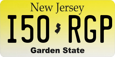 NJ license plate I50RGP