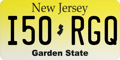 NJ license plate I50RGQ