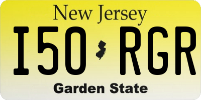 NJ license plate I50RGR