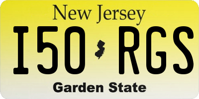NJ license plate I50RGS