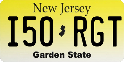 NJ license plate I50RGT