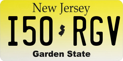 NJ license plate I50RGV
