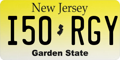 NJ license plate I50RGY