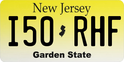 NJ license plate I50RHF