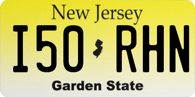 NJ license plate I50RHN