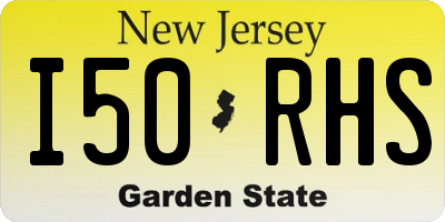 NJ license plate I50RHS