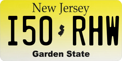 NJ license plate I50RHW