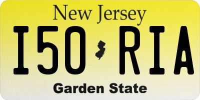 NJ license plate I50RIA