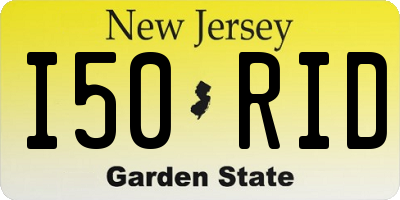NJ license plate I50RID