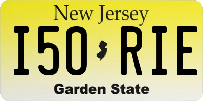 NJ license plate I50RIE