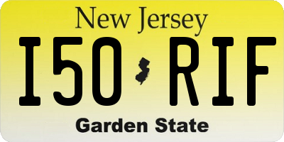 NJ license plate I50RIF