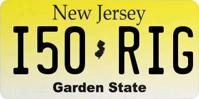 NJ license plate I50RIG