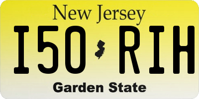 NJ license plate I50RIH
