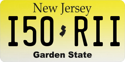 NJ license plate I50RII