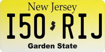 NJ license plate I50RIJ