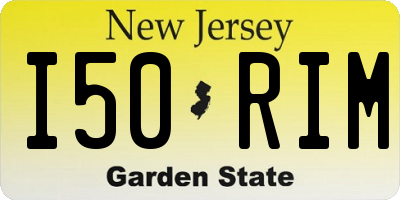 NJ license plate I50RIM
