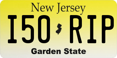 NJ license plate I50RIP