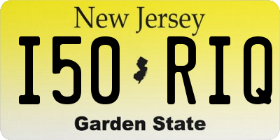 NJ license plate I50RIQ