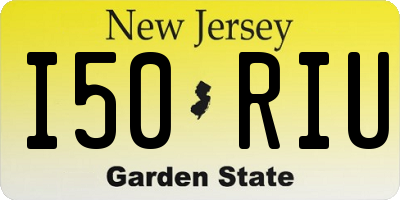 NJ license plate I50RIU