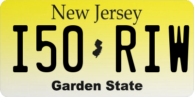 NJ license plate I50RIW