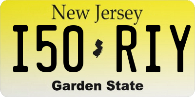 NJ license plate I50RIY