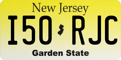 NJ license plate I50RJC