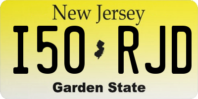 NJ license plate I50RJD