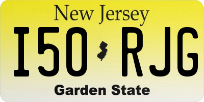 NJ license plate I50RJG