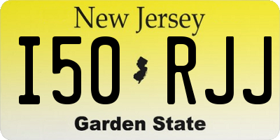 NJ license plate I50RJJ