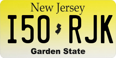 NJ license plate I50RJK