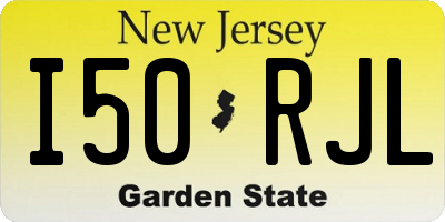 NJ license plate I50RJL