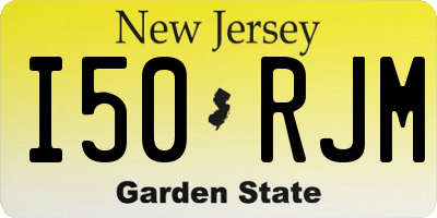 NJ license plate I50RJM