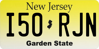 NJ license plate I50RJN