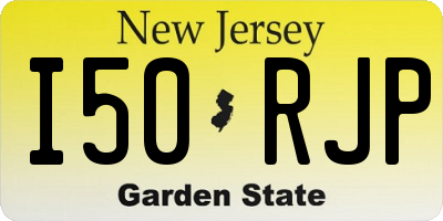 NJ license plate I50RJP