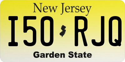NJ license plate I50RJQ