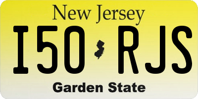 NJ license plate I50RJS