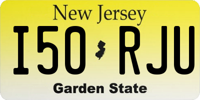 NJ license plate I50RJU