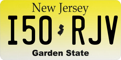 NJ license plate I50RJV