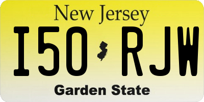 NJ license plate I50RJW