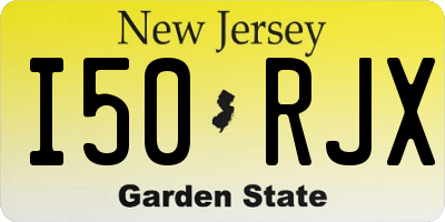 NJ license plate I50RJX