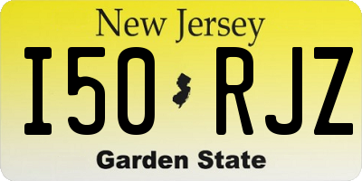 NJ license plate I50RJZ